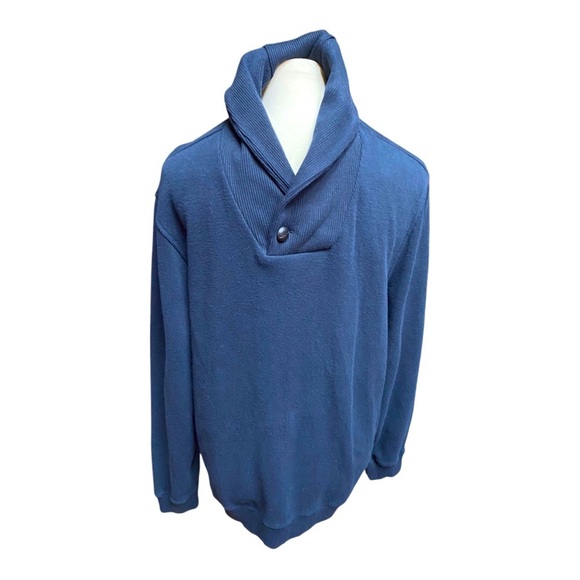 NWOT Tasso Elba Men’s Shawl Collar Sweater Blue - Picture 1 of 8